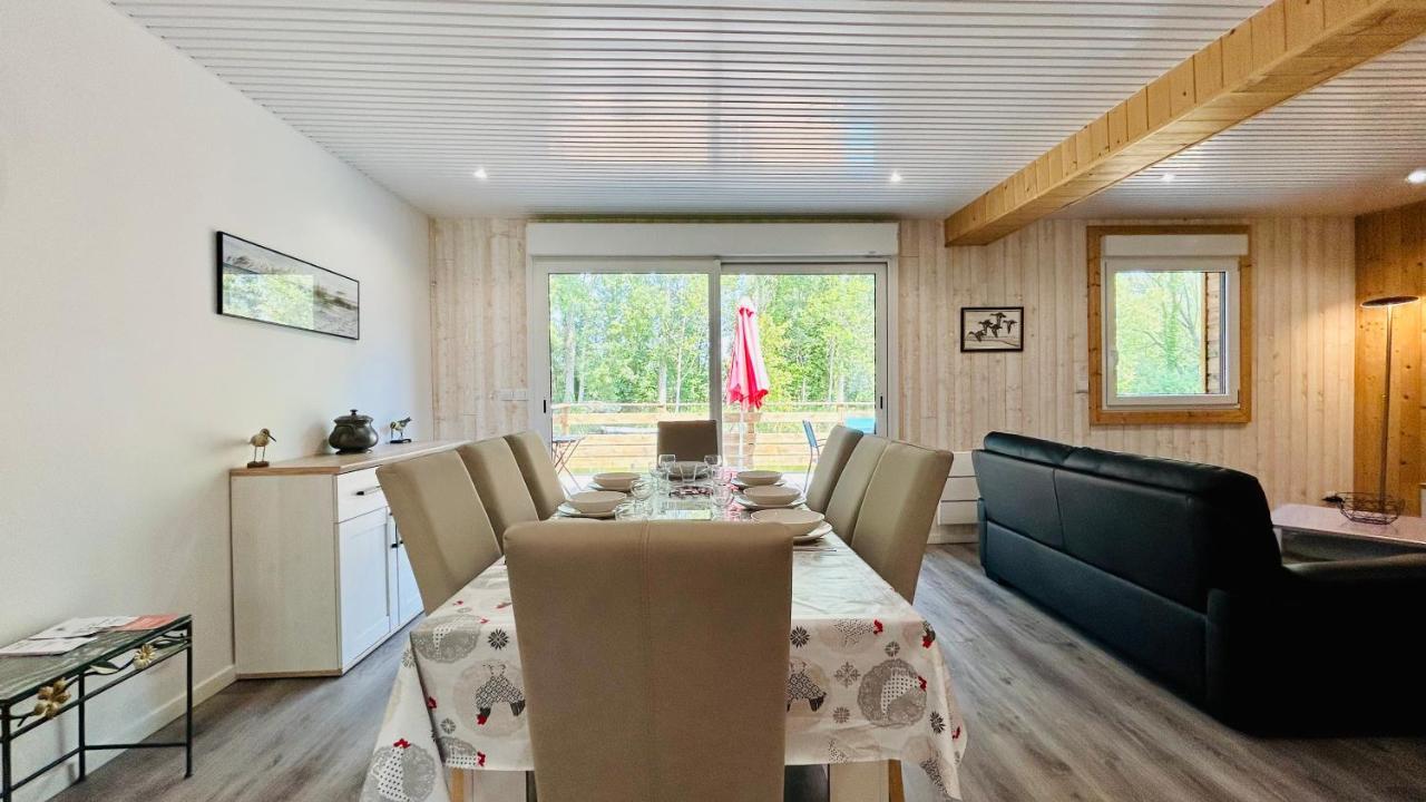 Chalet Avec Terrasse Sur Pilotis Vue Sur L'Etang รู ภายนอก รูปภาพ